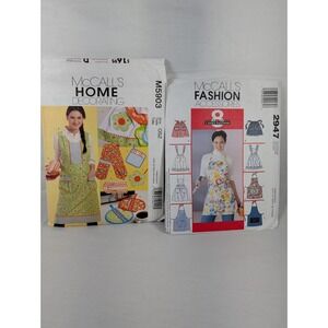 Mccalls Sewing Pattern Apron And Kitchen Accessories Lot Of 2